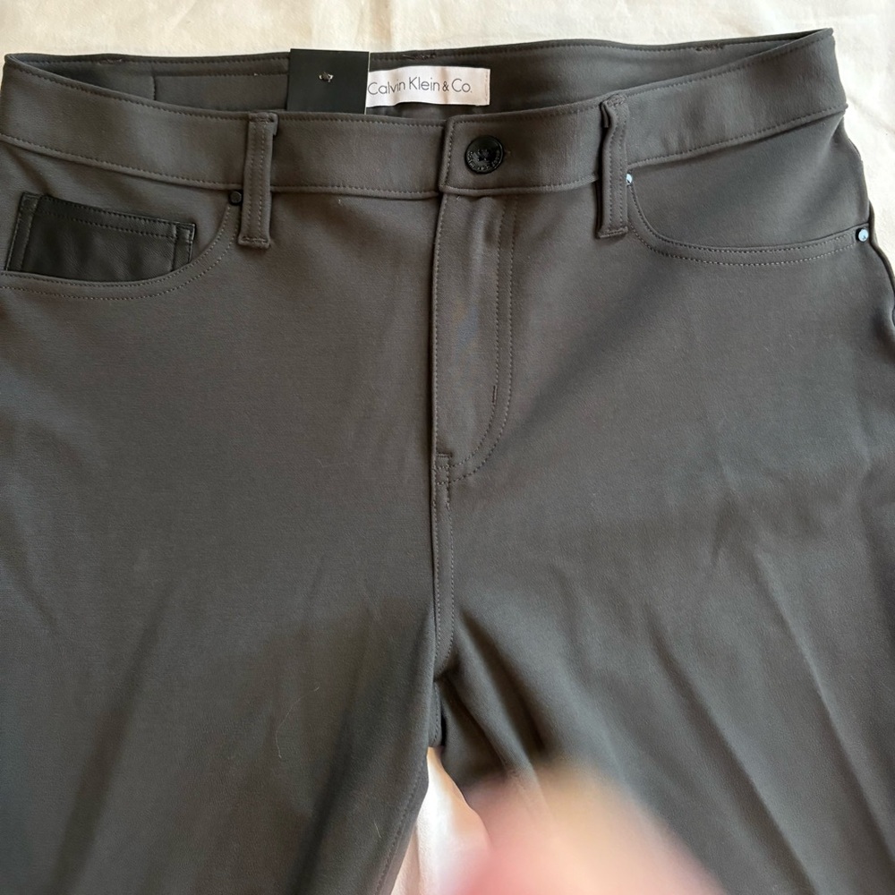 Calvin Klein Charcoal Grey Skinny Leg stretch dress pants